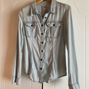 GUESS FADED BLUE DENIN SHIRT